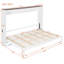 Grand lit escamotable mural et USB, blanc-129034582