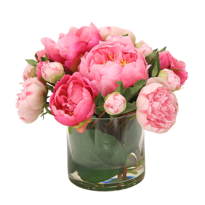 Centre de table pivoine dans un vase