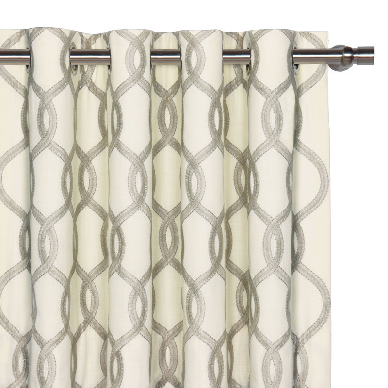 Gresham Room Darkening Curtain Single Panel, 48" x 84", Grey