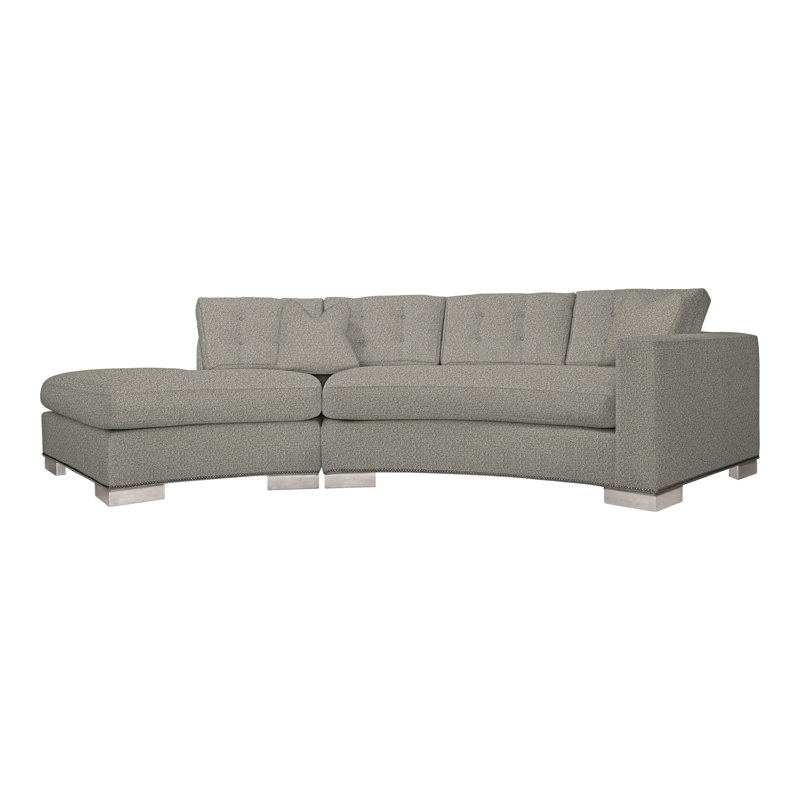 Canapé modulaire 2 pièces Michael Weiss, Graphite Tuck, Gris colombe