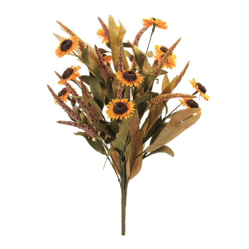 Tournesol d'automne et buisson de feuillage (ensemble de 2)