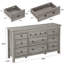 Meuble télé avec commode 9 tiroirs, commode avec l 58,3 po Red Barrel Studio®-540658688
