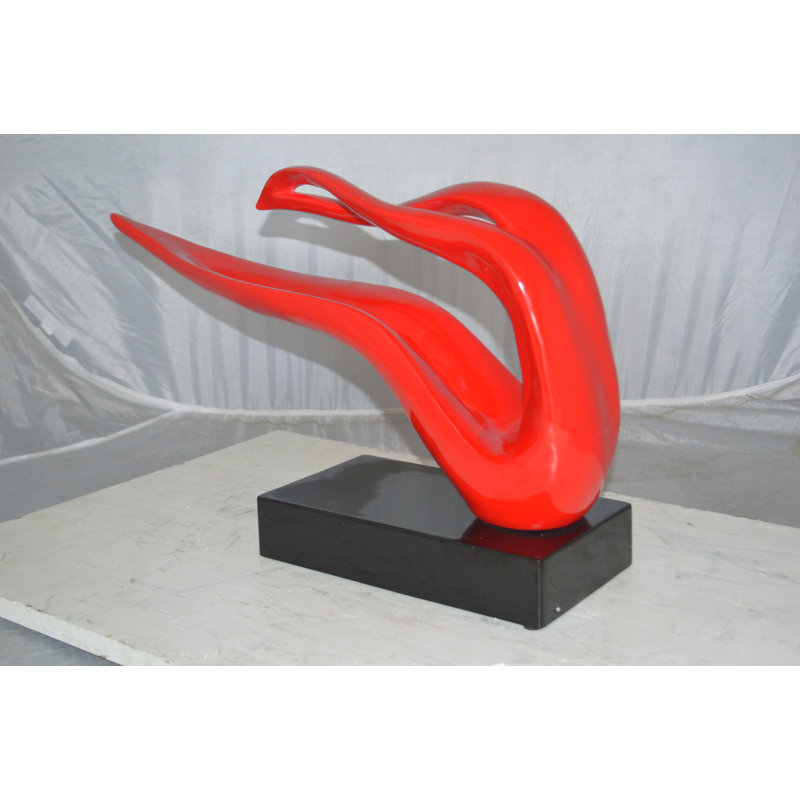Statue sculpture en résine Oberry - Taille: L 25 po x l 6 po x H 13 po., Rouge