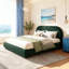 Dark Green Velvet Soft Bed: Light Luxury Texture, Adding A High-End Atmosphere To Bedroom,King-1338692918-1338693320