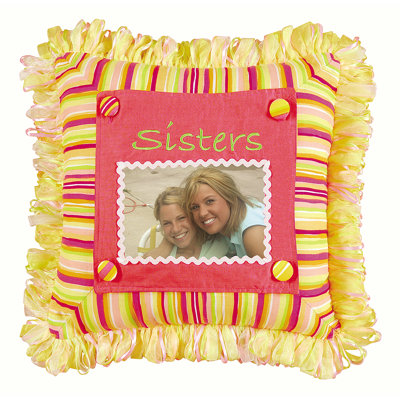 Sisters Picture Throw Pillow
