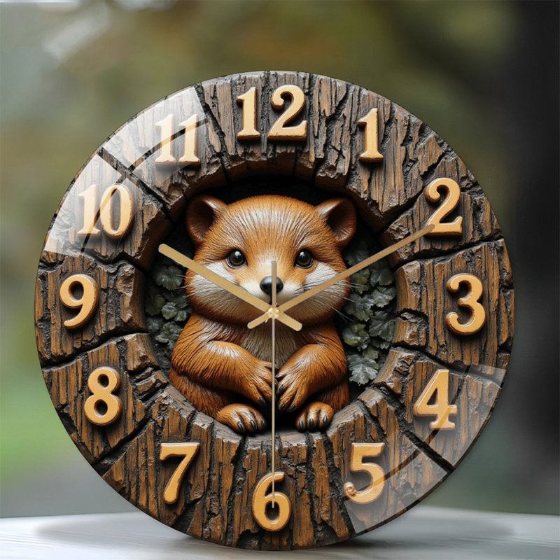 Horloge murale mignonne Fox Design