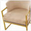 Chaise de lecture rembourrée avec structure en métal pour fauteuil, chambre à coucher ou bureau Modern Modern-130784929