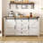 55.1'' Farmhouse Storage Cabinet With Sliding Barn Doors And 4 Drawers-588816403