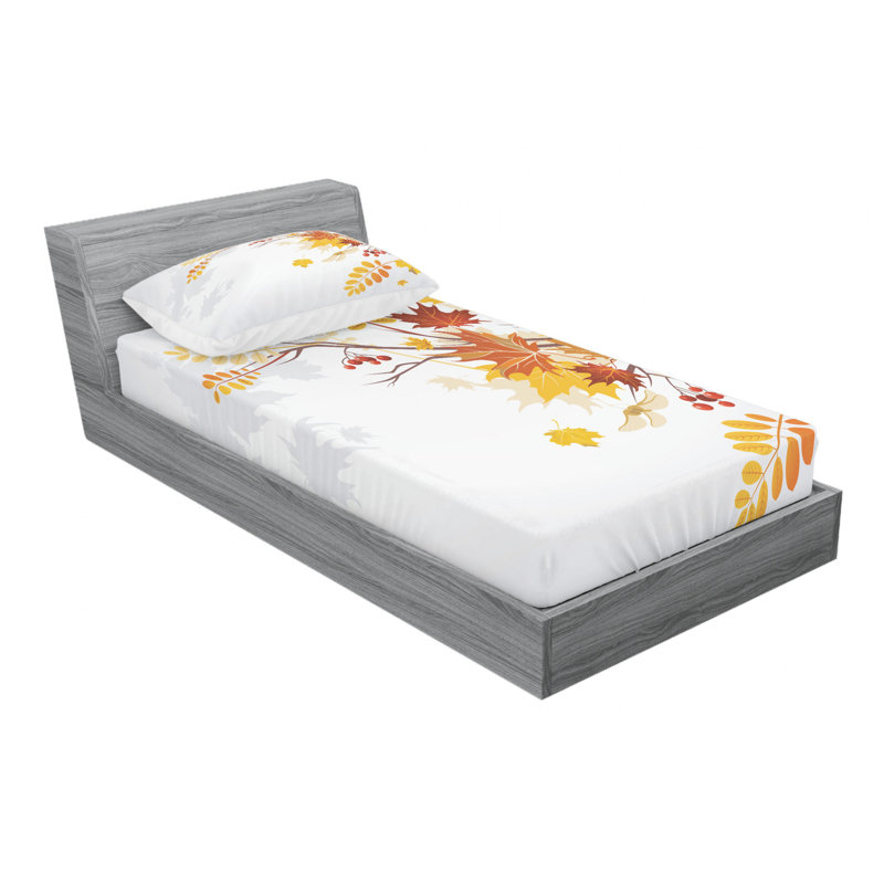 Ensemble de draps d'automne, Ensemble de draps pour lit simple avec drap-housse