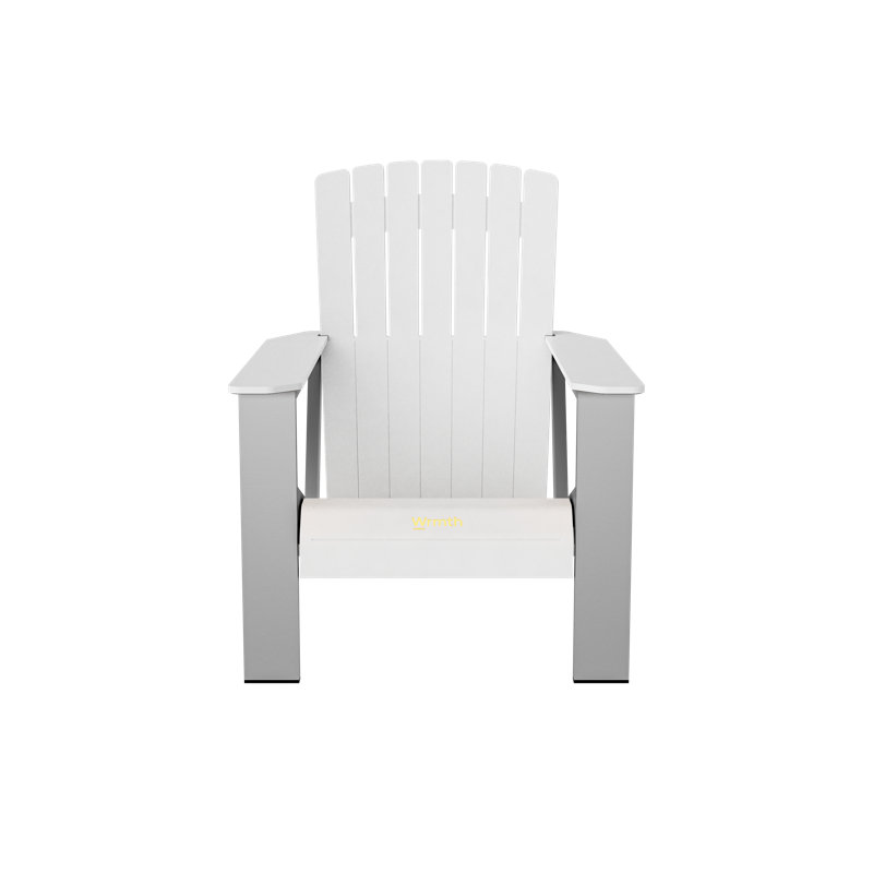 Chaise chauffante Tundra avec pieds en miel, Blanc