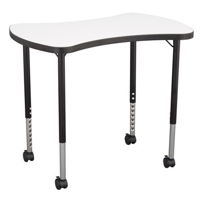 Structure Series Collaborative Bow-Tie Dry-Erase Whiteboard Activity Table with Casters