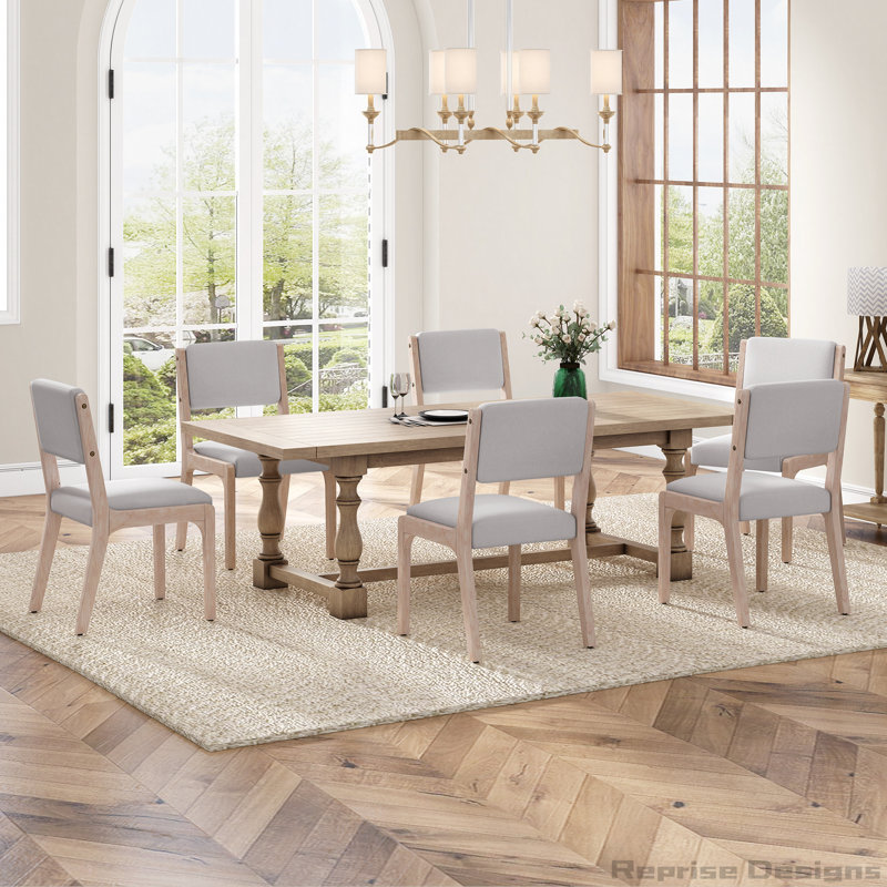 Ensemble de 2 chaises de salle à manger Modern, Bois, Beige
