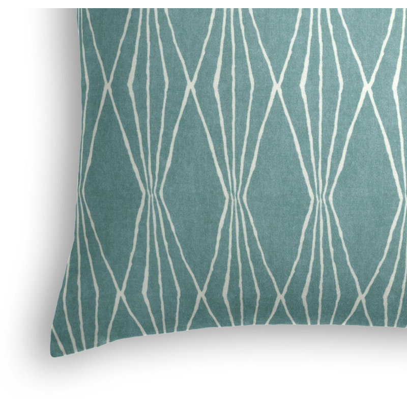 Hand-Cut Shapes Square Cotton Pillow Cover & Insert, 18" x 18", Aqua