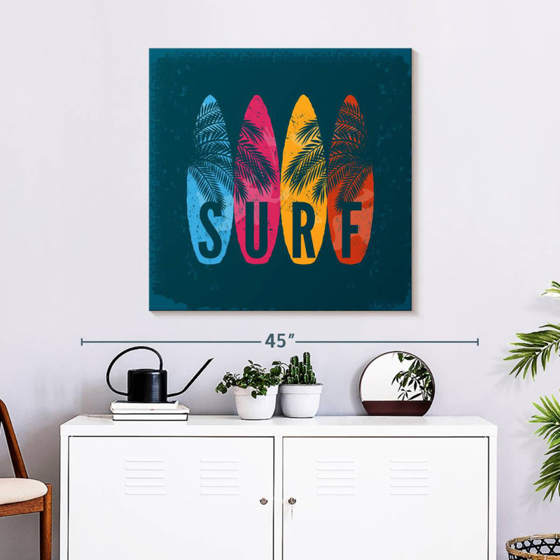 Senne Surfboard Typography, 30" H x 30" W