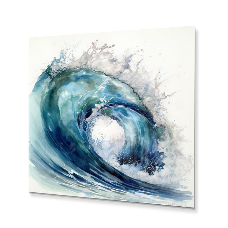 Ocean Wave Motion VI sur métal, impression, H 16 po x l 16 po x P 1 po