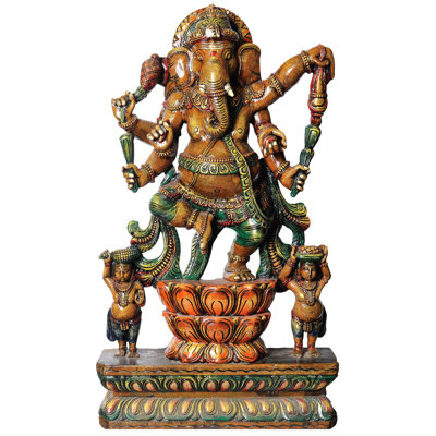 Ganesha dansant avec deux Shivagan