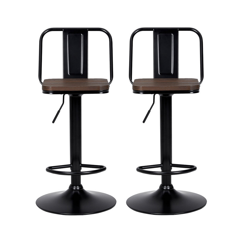 Adelin Swivel Adjustable Height Counter Stool with Metal Frame
