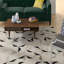 Tapis noir / gris en cuir fabriqué à la main Ryu-891037571
