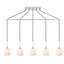 Luminaire suspendu rectangulaire 5 lumières grappe Shults-954320509-953436204