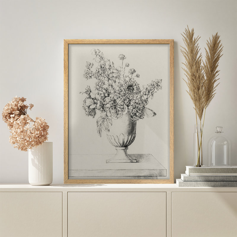 "Vase fleurs bouquets rustiques, H 16 po x l 12 po, Naturel