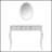 Luxury Makeup Vanity Desk with Oval Mirror, 3-Drawer Dressing Table for Jewelry Storage, Elegant Console Table for Home Decor-1788713996