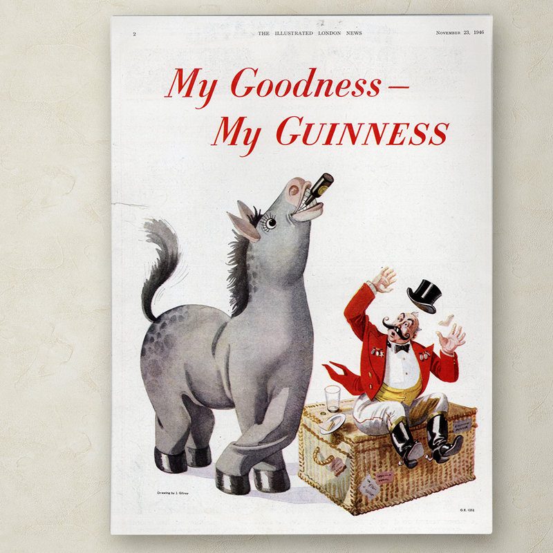 « my goodity my guinness vi », affiche rétro sur toile tendue, H 24 po x l 18 po x P 2 po