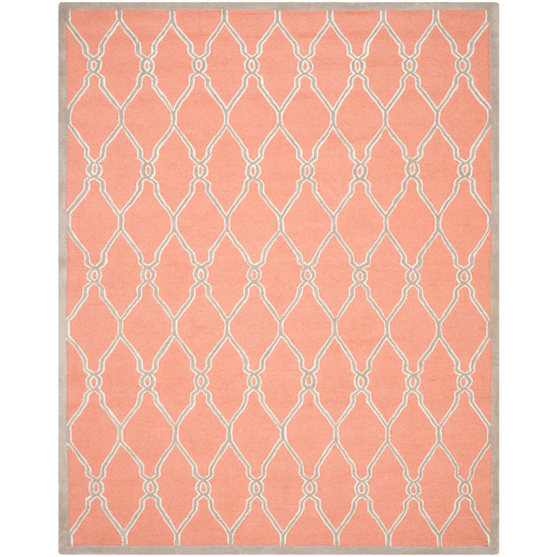 Cannen Hand Tufted Wool Geometric Rug, Rectangle 8' x 10'
