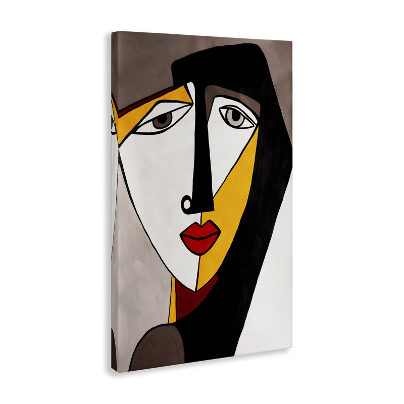  «Cubist Bold Face», art mural par Ruth Fromstein, H 45 po x l 30 po