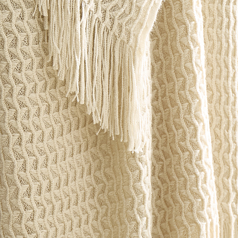 Textured Knit Throw Blanket