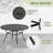 6-Person Outdoor Dining Set, Spacious Round Table with Swivel Chairs-1637093221