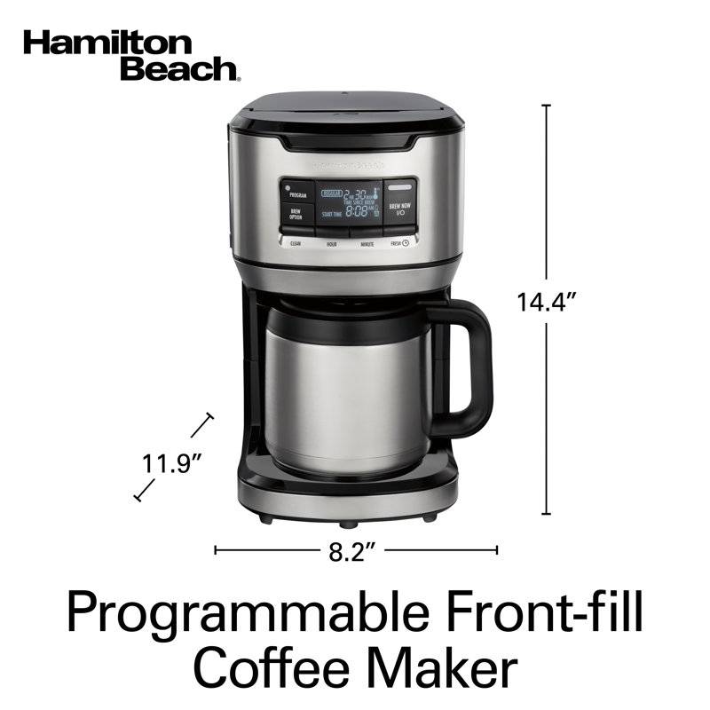 Cafetière programmable avec carafe thermique 12 tasses Hamilton Beach®