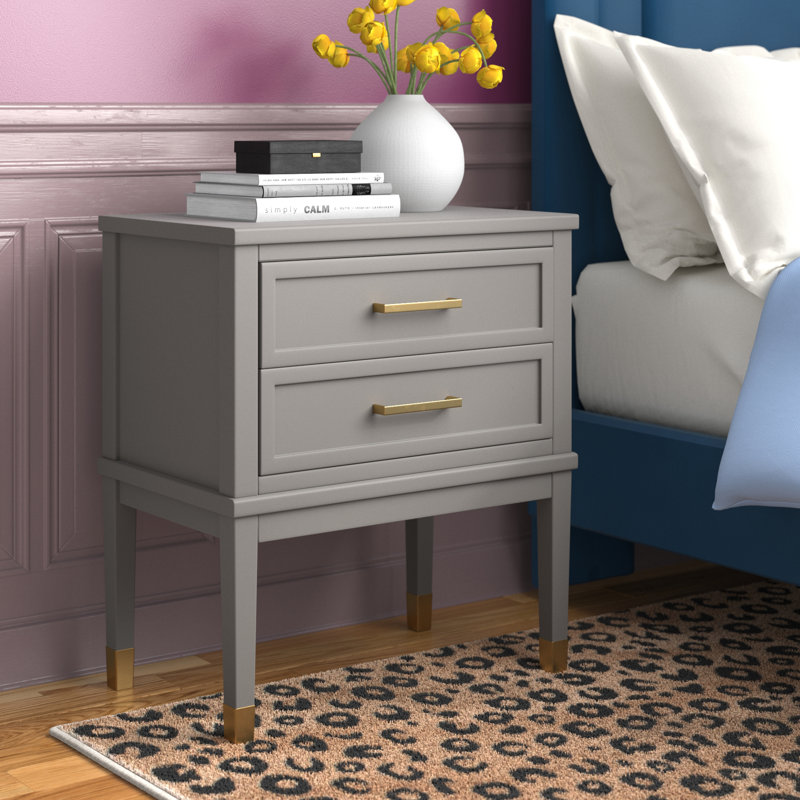 Table de chevet 1 tiroir Averie, Gris