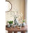 4.5X4.5X10" Decorative Gold And White Candle Holder With Sculpted Leaf Accents-1710281929