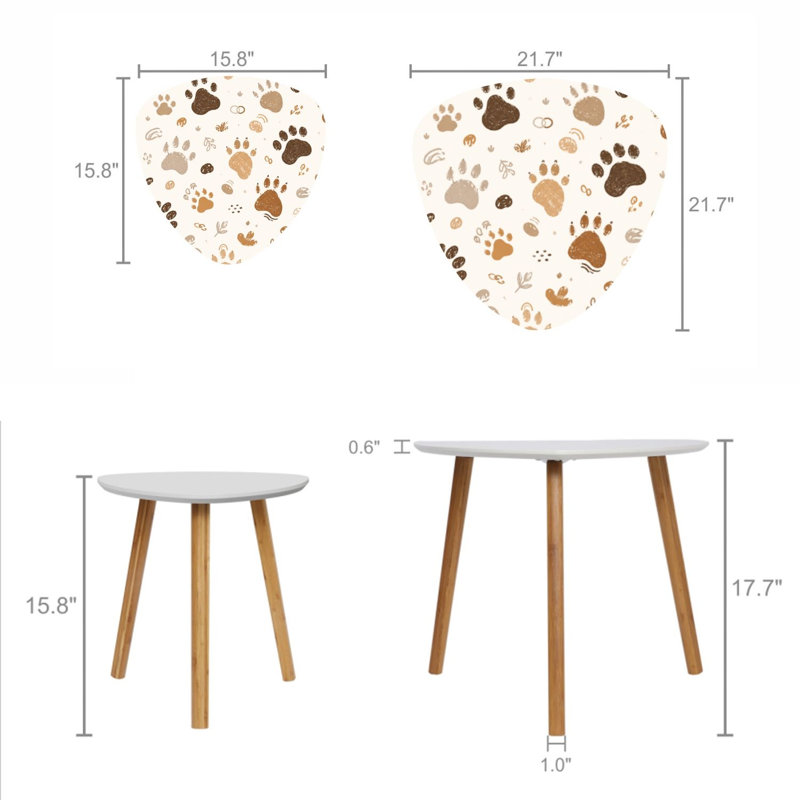Ensemble de 2 tables basses gigognes Triangle