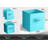 Sorbus 11" Foldable Storage Cubes with Handles in Aqua