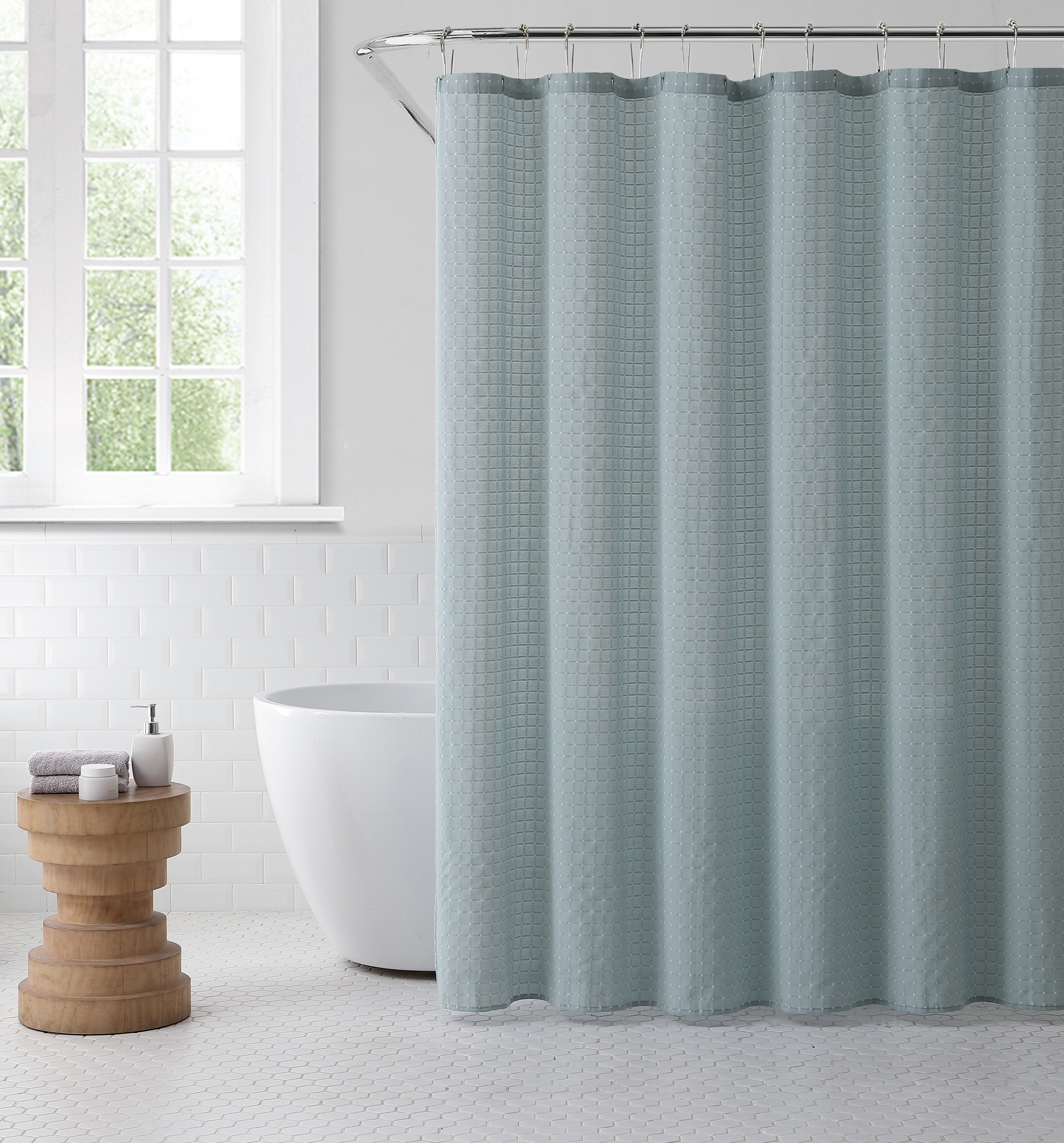 Charlton Home Clarkston Geometric Single Shower Curtain & Reviews | Wayfair