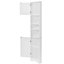 Armoire de rangement haute multifonctionnelle avec deux portes et tablettes réglables-396513845