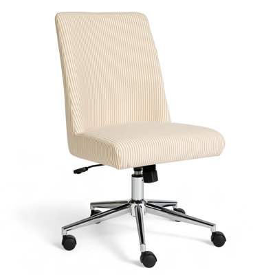 Martha Stewart Maeve Upholstered Height Adjustable Swivel Home Office Chair by Martha Stewart