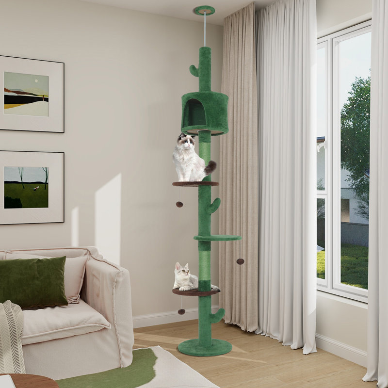 220cm H Cat Tree, Green