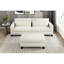 Rectangle de salon moderne avec revêtement, pieds en bois massif, coussin en mousse, 40,5 po x 30 po x 18 po, limite de 300 lb, structure principale rembourrée, ressorts ensachés, rembourrage, capacité, décor