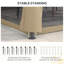 Pavillon de jardin 10 pi x 13 pi avec filet, beige Grande et spacieuse pour 8 personnes. Toit ventilé, jardin à cadre en acier, pelouse, terrasse dans la cour. Assemblage du pavillon de jardin, filet à baldaquin beige. 2 nécessaires