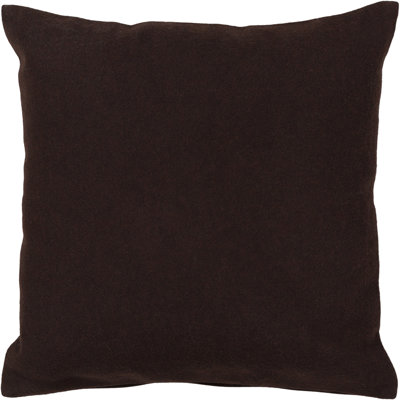 Wool & Cotton Blend Removable Cover Pillow Throw Authentic Handmade Square Polyester Fill Cream Non-Reversible Textured Solid With Cream Cotton Backing