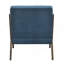Fauteuil d'appoint moderne avec coussin en velours côtelé moelleux bleu et tissu d'ameublement 1 pièce-550038443