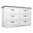Migneco 6 Drawer 47.2'' W Modern Wood Double Dresser with Metal Handles and Smooth Glide Drawers-1901362534