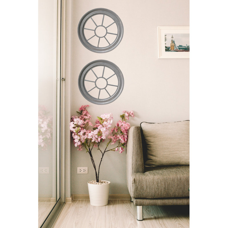 Miroir décoratif Zariyah, Gris vieilli