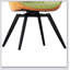 Ensemble de 4 chaises de salle à manger médiévales modernes en cuir synthétique et pieds en métal noir pour la maison et la cuisine-526846770