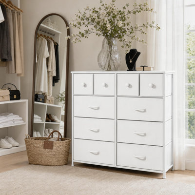 98 cm Chest Of Drawers, 10-Drawer with Handles