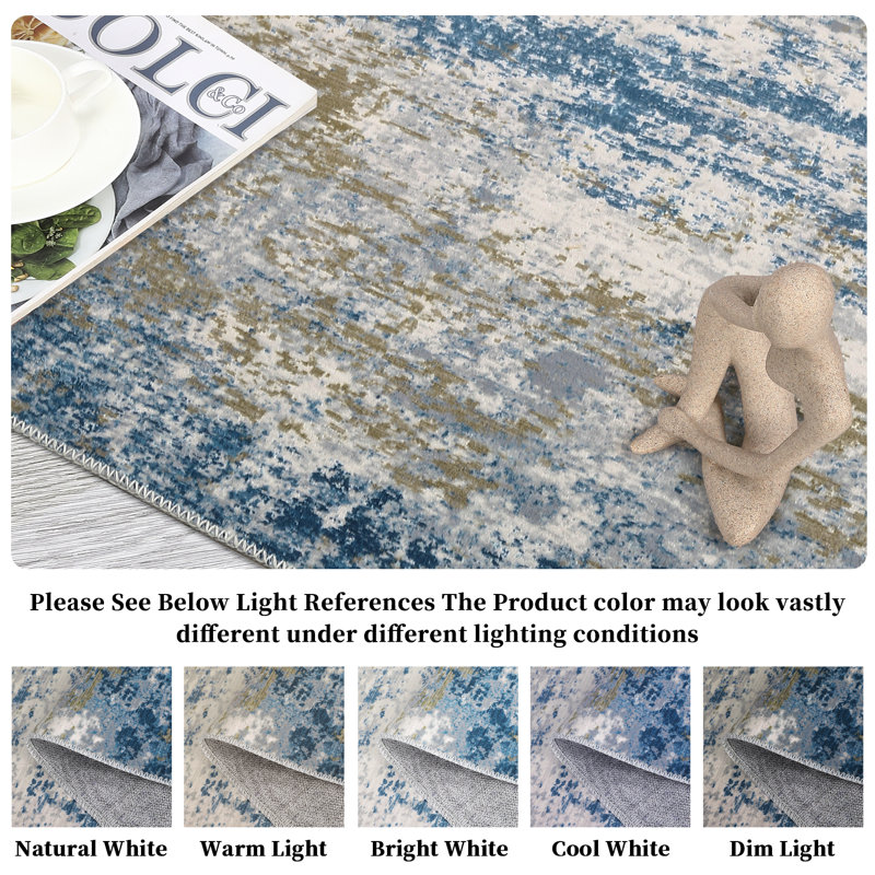 Emeliah Washable Abstract Rug