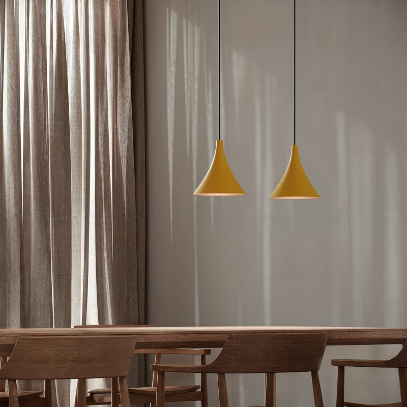 Gota Pendant Light, 17" H x 9.84" W x 9.84" D, Black, Sunrise