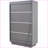 Cabinets, Modern 60.6'' Tall Display Cabinet with LED Lights, Adjustable Shelves &amp; 2 Drawers – Slate Gray Tempered Glass Door Storage for Hallway Living Room Office | MDF | Tempered Glass